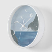 Kaltes Meer und Möwen Uhr (Winkel)