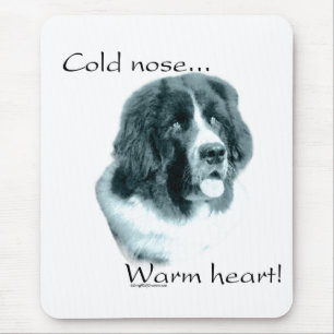 Kaltes Nasen-warmes Herz Neufundlands Mousepad