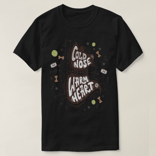 kaltes Nasenwärmer T-Shirt (Design vorne)
