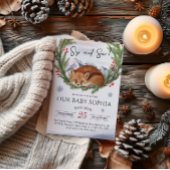 Kaltes Outdoor-Wald Fox Winter Sip und sehen Einladung