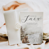 Kaltes Outdoor Winterwald Neutrale Babydusche Dankeskarte