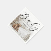 Kaltes Outdoor Winterwald Neutrale Babydusche Serviette (Ecke)