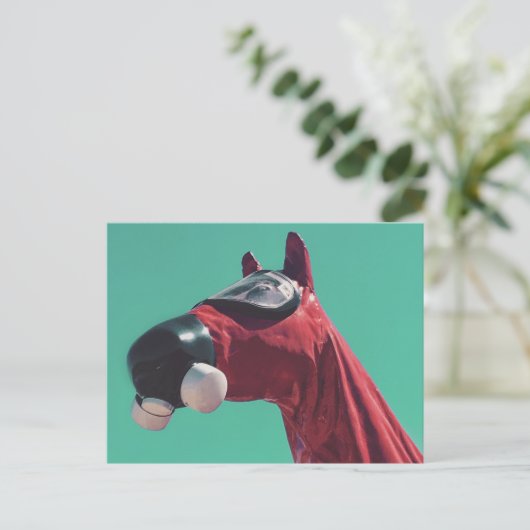 kaltes Pferd Postkarte (Stehend Vorderseite)