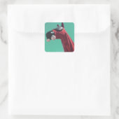 kaltes Pferd Quadratischer Aufkleber (Tasche)