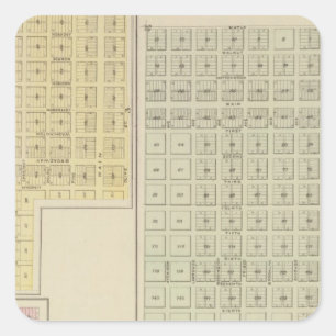 Kaltes Wasser, Schutz, Avilla, Kansas Quadratischer Aufkleber