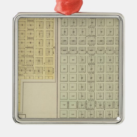 Kaltes Wasser, Schutz, Avilla, Kansas Silbernes Ornament (Vorne)