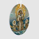 "Kaltes Wasser, starker Leitfaden" Acrylschmuck Ornament (Vorderseite)