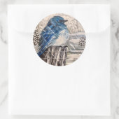 Kaltgebirge Bluebird Runder Aufkleber (Tasche)