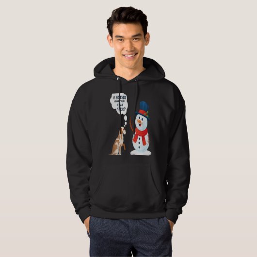 Kaltschneeeis Schneeschuhfahrer kalter Winter Hoodie (Vorne ganz)