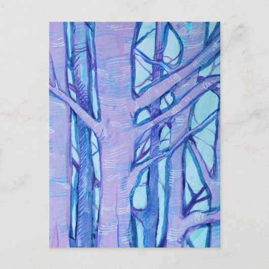 Kaltwinterbäume Postkarte (Vorderseite)