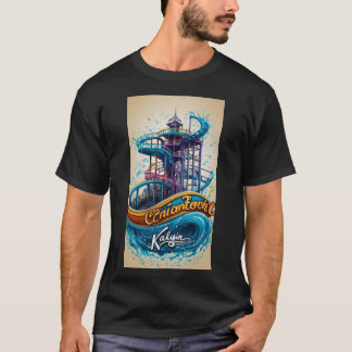 : Kalyan Amusement Park: Lebhaftes Wave-Inspired-L T-Shirt