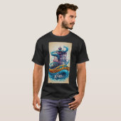 : Kalyan Amusement Park: Lebhaftes Wave-Inspired-L T-Shirt (Vorne ganz)