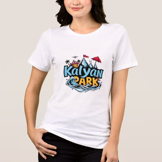 Kalyan Amusement Park Wave Logo-T-Shirt Tri-Blend Shirt (Vorderseite)