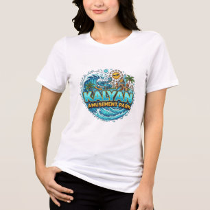 Kalyan Amusement Park Wave-Typography Logo T-Shirt Tri-Blend Shirt