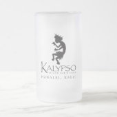Kalypso Kane Logo im Schwarzen Mattglas Bierglas (Mittel)