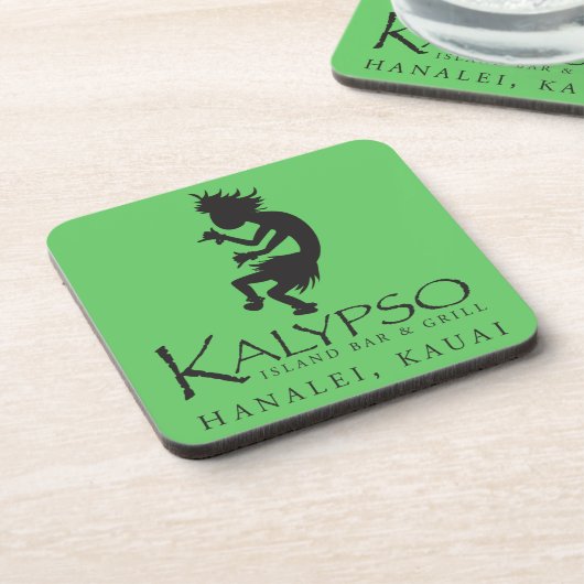 Kalypso Kane Logo im Schwarzen Untersetzer (Linke Seite)