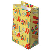 Kalzetinmuster Kleine Geschenktüte (Rückseite Schrägansicht)