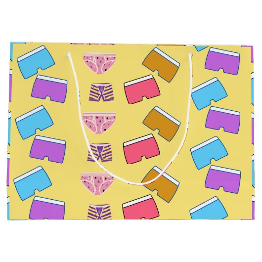 Kalzonez-Muster Große Geschenktüte (Rückseite)