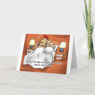 Kam das Huhn oder das Ei zuerst? Lustige Geschenke Karte