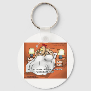 Kam das Huhn oder das Ei zuerst? Lustige Geschenke Schlüsselanhänger