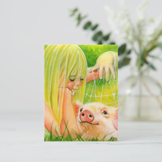 Kam entlang eine Spinne Postkarte (Stehend Vorderseite)