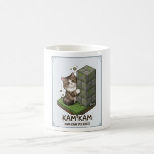 KAM KAM Spioniert! Süße Voxel-Welt-Katze Kaffeetasse