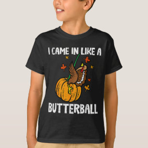 Kam wie ein Butterball Lustiges Erntedankfest  T-Shirt