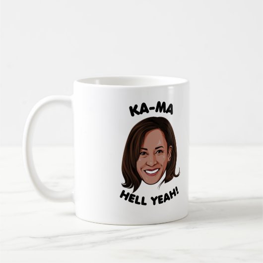 KAMA-HELL YEAH KAMALA HARRIS 2020 KAFFEETASSE (Links)