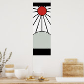 Kamado Tanjiros Hanafuda Ohrringe Vector Design Wh Poster (Küche)