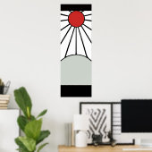 Kamado Tanjiros Hanafuda Ohrringe Vector Design Wh Poster (Heimbüro)