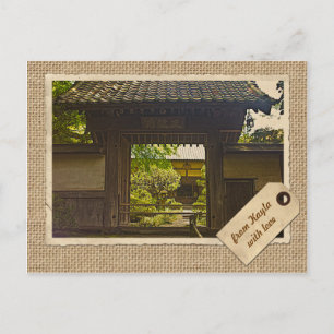 Kamakura Japan Kencho-ji Temple Vintag Paper Postkarte