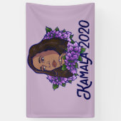 Kamala 2020 Lila Violett Kunst Banner (Vertikal)