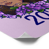 Kamala 2020 Lila Violett Kunst Poster (Ecke)
