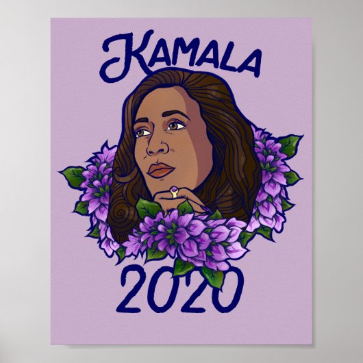 Kamala 2020 Lila Violett Kunst Poster (Vorne)