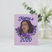 Kamala 2020 Lila Violett Kunst Postkarte (Stehend Vorderseite)