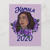 Kamala 2020 Lila Violett Kunst Postkarte (Vorderseite)