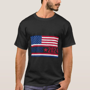 Kamala 2024 Amerikanische Flagge T-Shirt