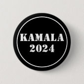 Kamala 2024 Bright Blue & White Button (Vorderseite)