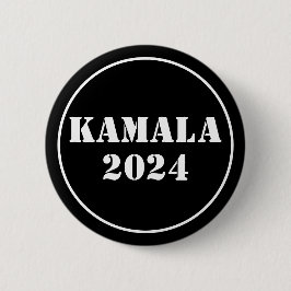 Kamala 2024 Bright Blue & White Button