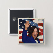 Kamala 2024 button (Vorne & Hinten)