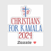 Kamala 2024: Christentum für Blue Laptop Aufkleber (Blatt)
