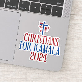 Kamala 2024: Christentum für Blue Laptop Aufkleber