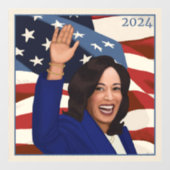 Kamala 2024 fensteraufkleber (Blatt)