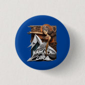 Kamala 2024 für Präsident Thunder_Cove Button (Vorderseite)