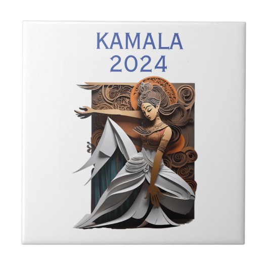 Kamala 2024 für Präsident Thunder_Cove Fliese (Vorderseite)