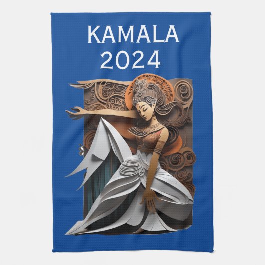 Kamala 2024 für Präsident Thunder_Cove Geschirrtuch (Vertikal)