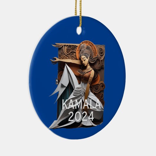 Kamala 2024 für Präsident Thunder_Cove Keramik Ornament (Rechts)