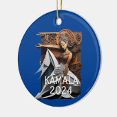 Kamala 2024 für Präsident Thunder_Cove Keramik Ornament (Links)
