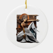 Kamala 2024 für Präsident Thunder_Cove Keramik Ornament (Hinten)