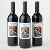 Kamala 2024 für Präsident Thunder_Cove Weinetikett (Flaschen)
